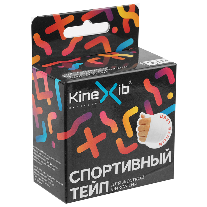 sport эластичный стягивающий Белый 3,8 смх9,1 м kinexib