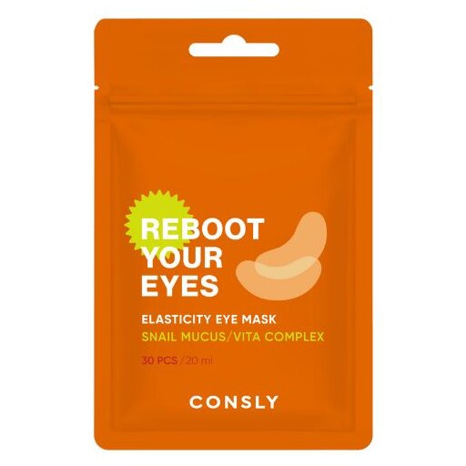 consly Маска-патчи тканевая для облости вокруг глаз с муцином улитки и витаминным комплексом 30 шт