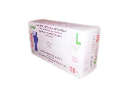 нестерильные неопудренные смотровые р.l 100 шт. (50 пар)