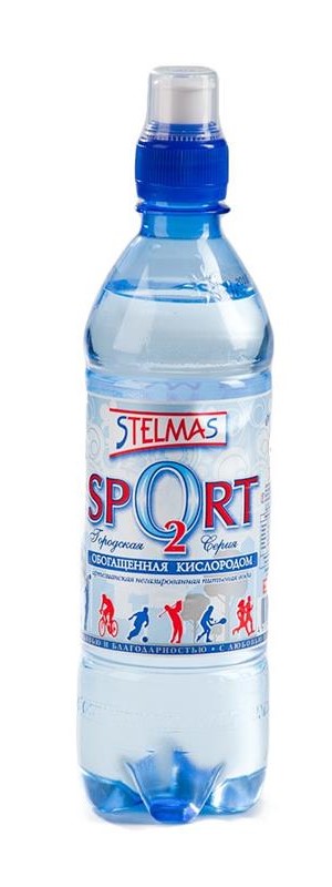 Вода Минеральная Стэлмас О2 обогащенная кислородом негазированная 0,6 л Спрорт бутылка