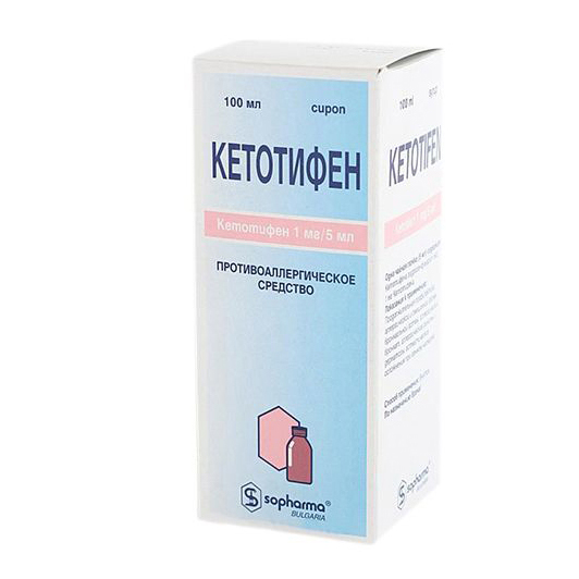 Кетотифен Софарма сироп 1 мг/5 мл флакон 100 мл