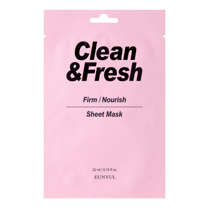 

Eunyul [Ун-юл] Маска тканевая для лица для питания и укрепления кожи 22 мл Clean&Fresh Firm/Nourish Sheet Mask