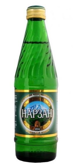 минеральная 0,5 л стеклянная бутылка