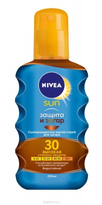 Масло-спрей для загара Защита и загар spf30 200 мл