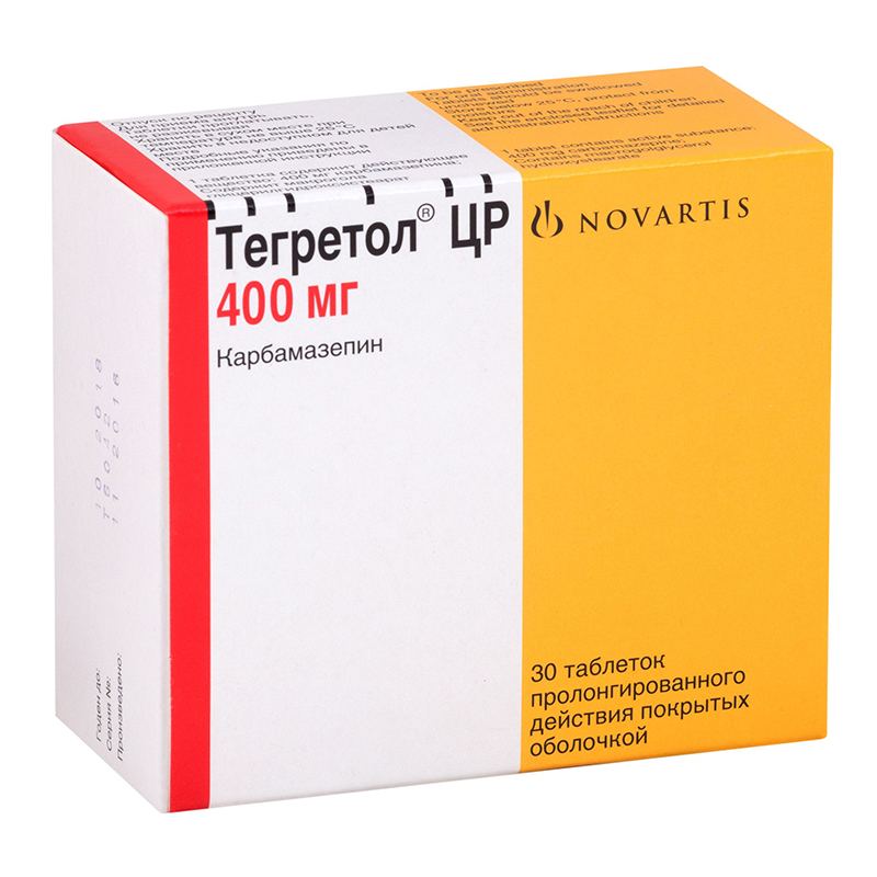 Тегретол ЦР таблетки пролонгированного действия покрытые оболочкой 400 мг 30 шт.