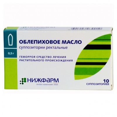 

Облепиховое масло суппозитории ректальные 500 мг 10 шт.