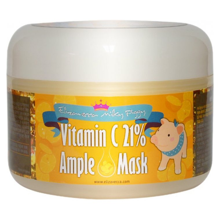 питательная с разогревающим эффектом milky piggy vitamin c 21% ample mask 100 мл