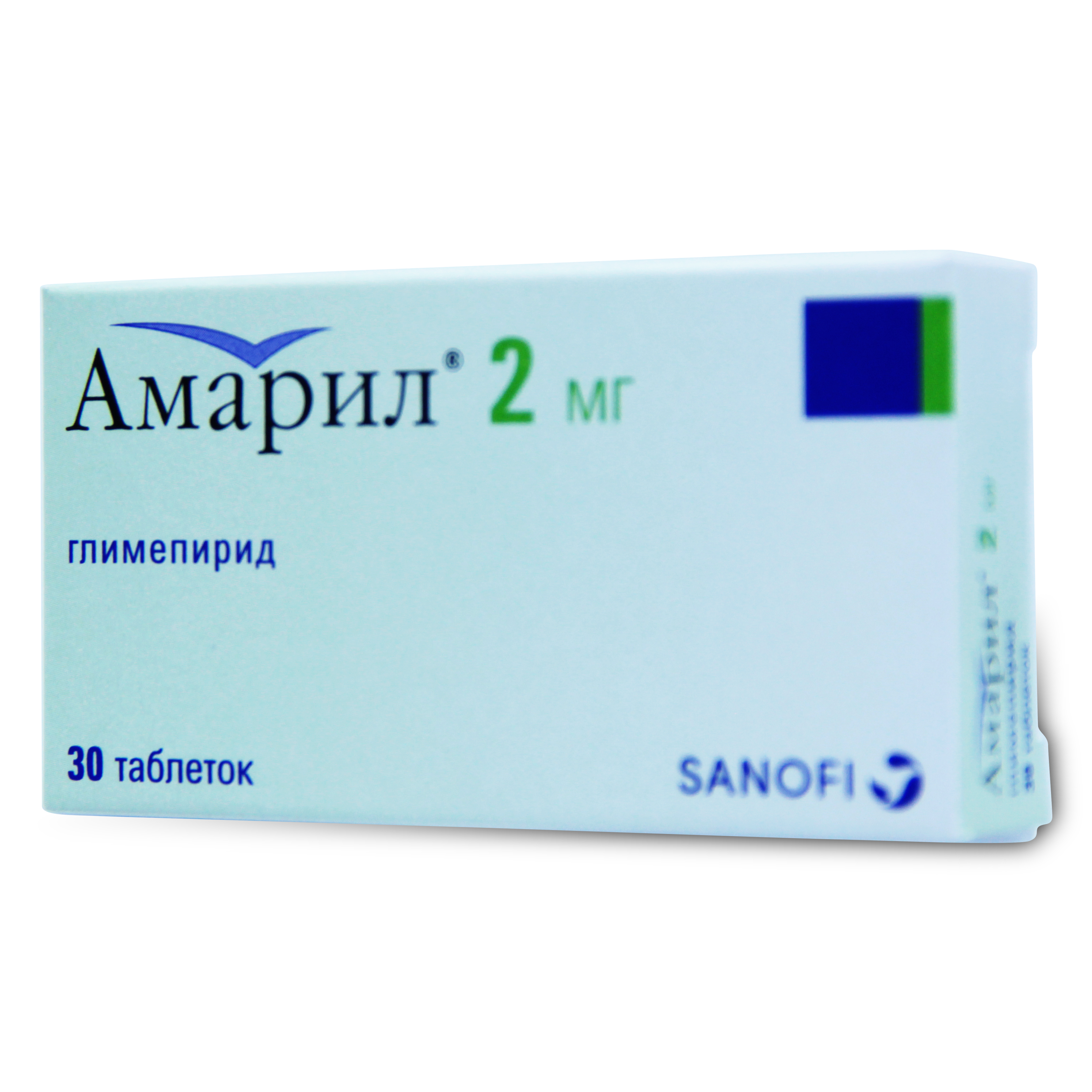 Купить Амарил таблетки 2 мг 30 шт., Sanofi Aventis [Санофи-Авентис]