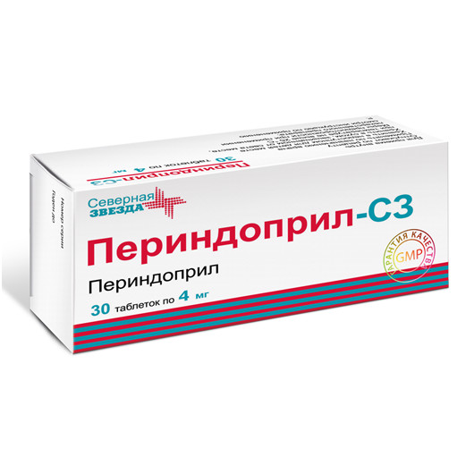 Купить Периндоприл-СЗ таблетки 4 мг 30 шт., Северная Звезда ЗАО