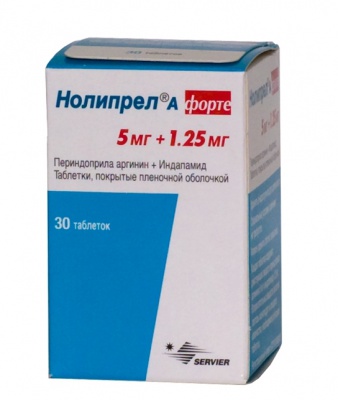 Нолипрел А Форте таблетки покрытые пленочной оболочкой 5 мг+1,25 мг 30 шт.