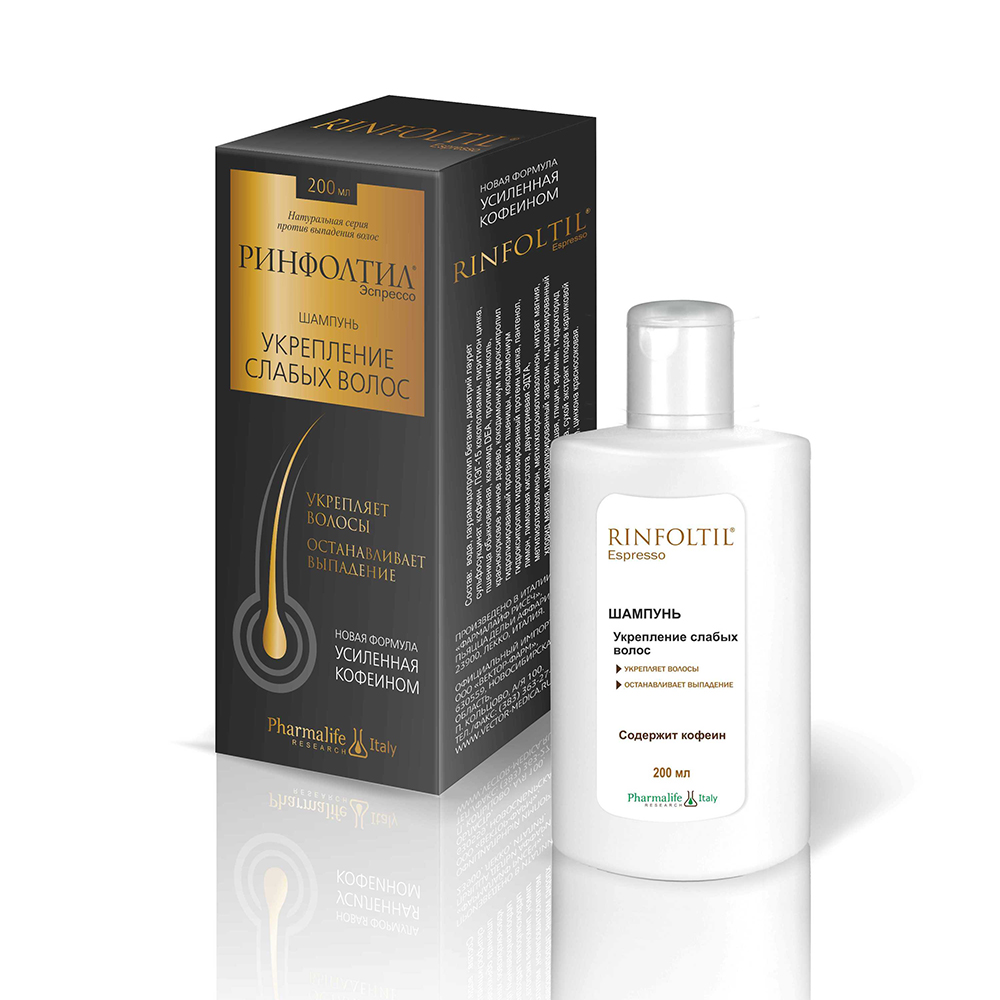 Шампунь укрепление слабых волос с кофеином 200 мл