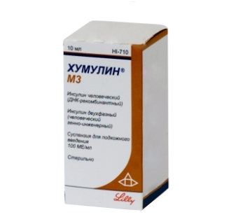 Хумулин МЗ суспензия для подкожного введения 100 МЕ/мл флакон 10 мл