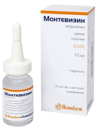 Монтевизин капли глазные 0,05% 10 мл