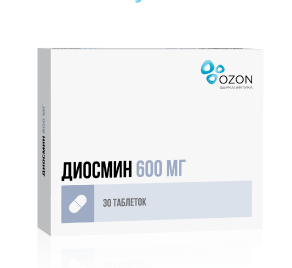 Диосмин таблетки покрытые пленочной оболочкой 600 мг 30 шт. Озон