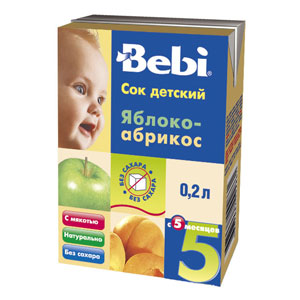 Bebi Сок яблочно-абрикосовый 200 мл