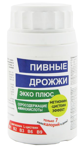 Дрожжи пивные с серосодержащими аминокислотами таблетки 60 шт. Экко плюс (БАД)