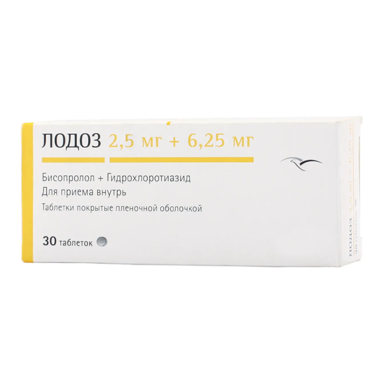 таблетки покрытые пленочной оболочкой 2,5 мг+6,25 мг 30 шт.