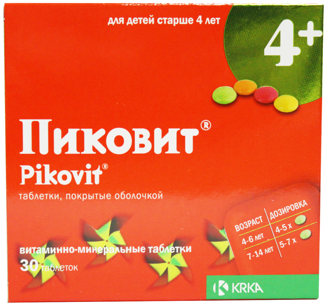 4+ таблетки покрытые облочкой 30 шт.