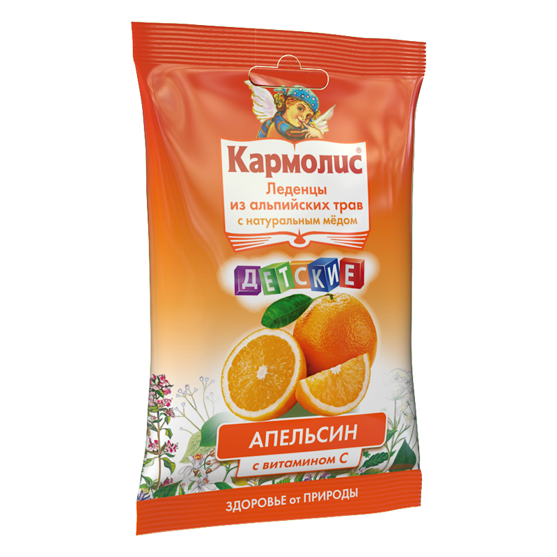 Леденцы с медом и витамином С детские Апельсин 75 г
