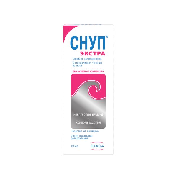 Снуп Экстра спрей назальный 84 мкг + 70 мкг доза 60 доз 10 мл Снуп Экстра спрей назальный 84 мкг + 70 мкг доза 60 доз 10 мл