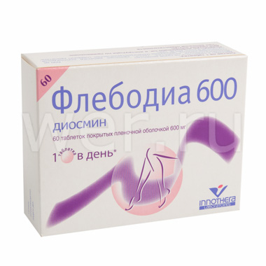 Флебодиа таблетки покрытые пленочной оболочкой 600 мг 60 шт.