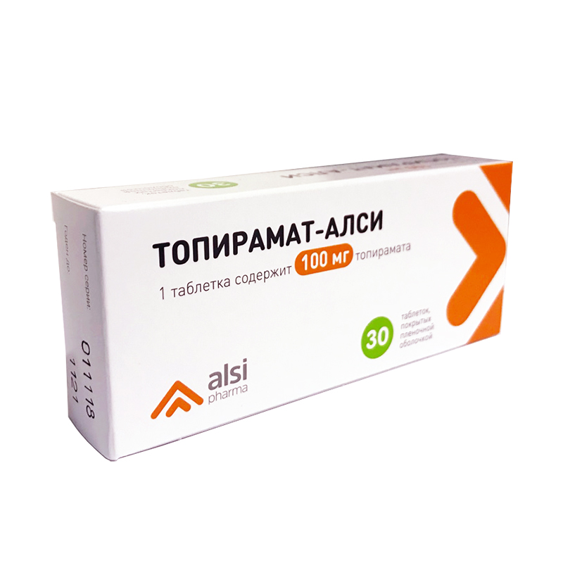 Топирамат-Алси таблетки покрытые пленочной оболочкой 100 мг 30 шт.