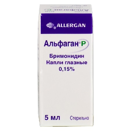 Купить Альфаган Р глазные капли 0, 15% флакон-капельница 5 мл, Allergan Pharmaceutical [Аллерган Фармасьютикэлз]