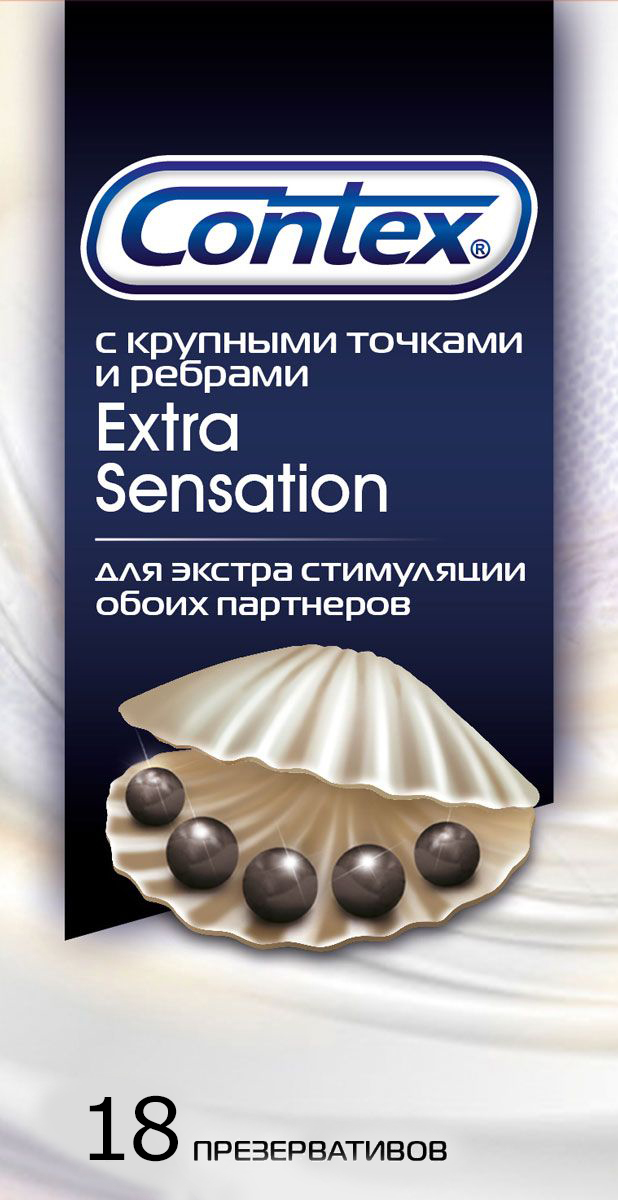 Купить Contex Презервативы Extra Sensation (с крупными точками и ребрами) 18 шт., LRS Prodacts [ЛРС Продактс], латекс