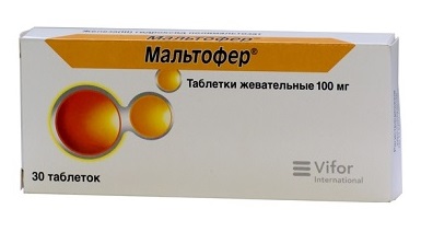 Мальтофер таблетки жевательные 100 мг 30 шт.