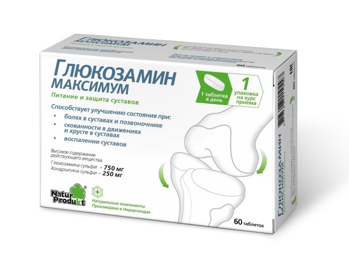 Купить Глюкозамин-Максимум таблетки 60 шт., Natur Produkt [Натур Продукт]