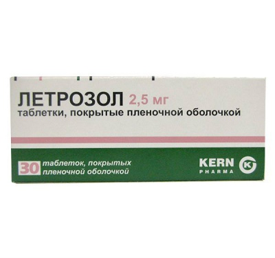 Летрозол таблетки покрытые пленочной оболочкой 2,5 мг 30 шт.