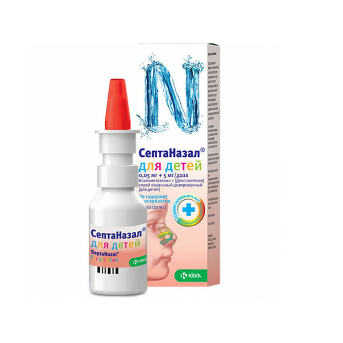 спрей назальный для детей 0,05 мг+5 мг 90 доз 10 мл