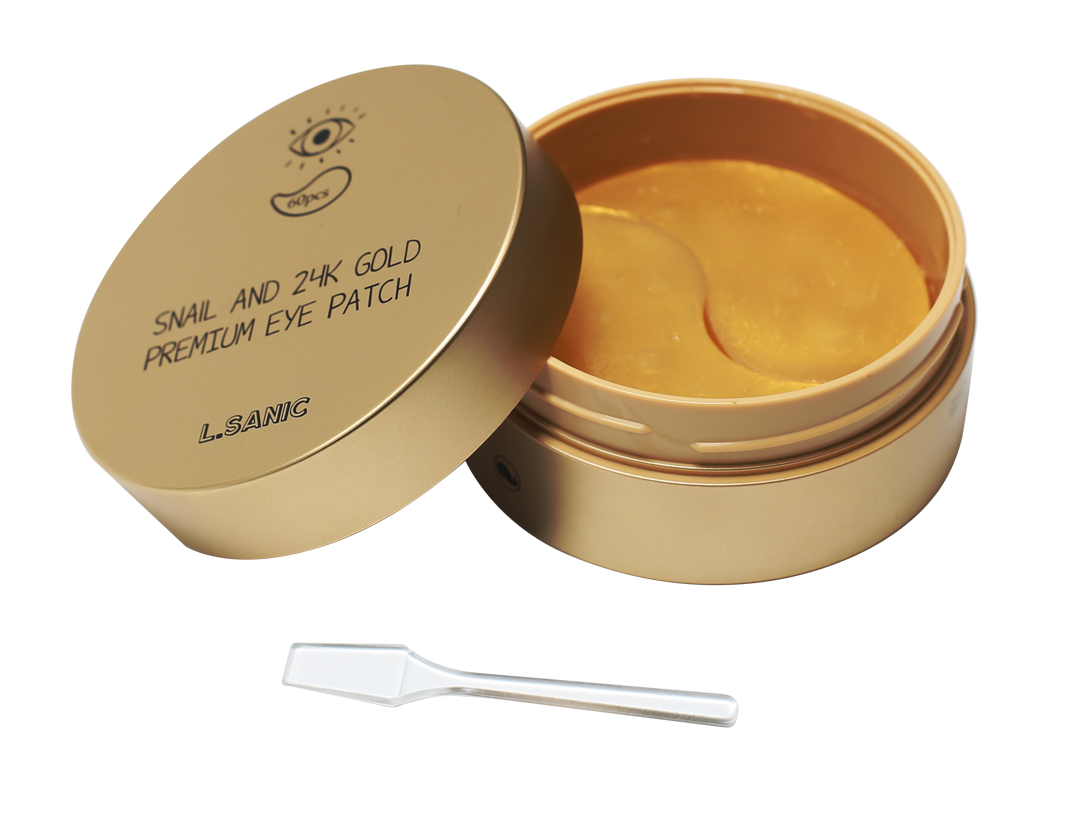 l`sanic Патчи премиальные для кожи вокруг глаз с муцином улитки и золотом snail and 24k gold premium eye patch 60 шт.