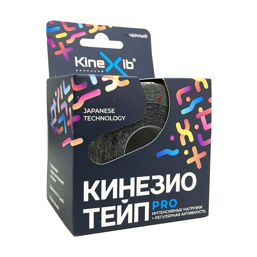 pro с усиленной фиксацией Черный 5мх5см kinexib