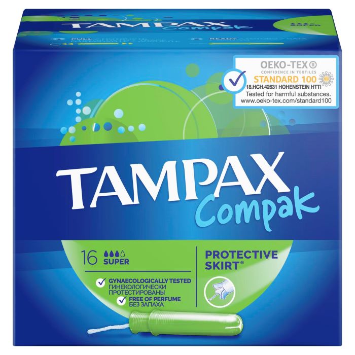 Купить Tampax Тампоны Compak Super 16 шт., Procter & Gamble [Проктер энд Гэмбл]