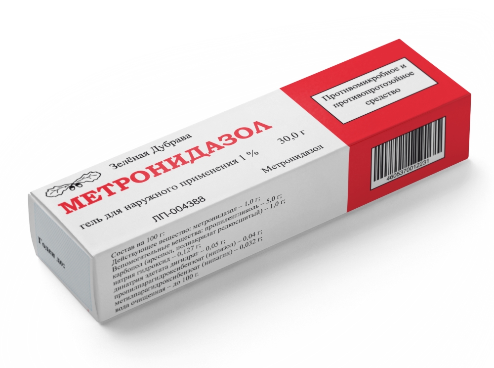 Метронидазол гель для наружного применения 1% туба 30 г