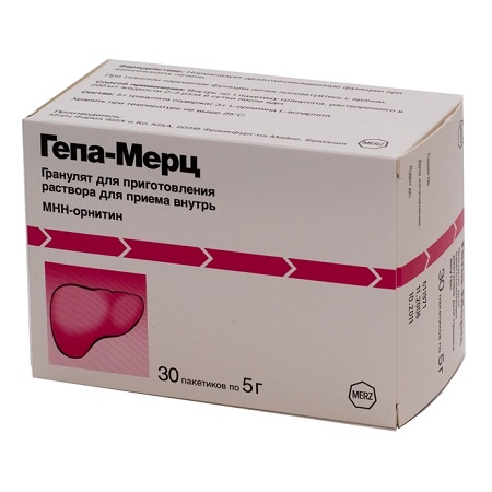 Гепа-Мерц гранулы для приготовления раствора для приема внутрь 5 г пакетики 30 шт.