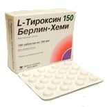 Купить L-Тироксин 150 Берлин-Хеми таблетки 150 мкг 100 шт., Berlin-Chemie/A. Menarini [Берлин-Хеми/А. Менарини]