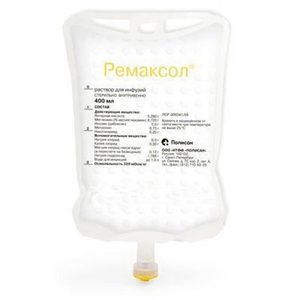 раствор для инфузий флакон 400 мл контейнер 5 шт.