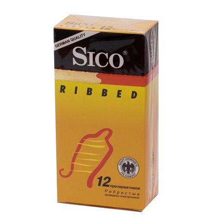 Sico Презервативы Ribbed Ребристые 12 шт.