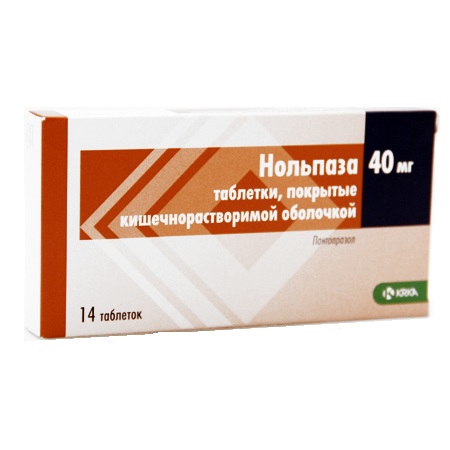 Нольпаза таблетки покрытые кишечнорастворимой оболочкой 40 мг 14 шт.