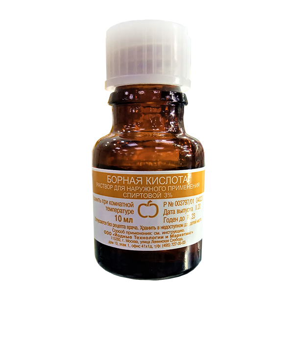 раствор для наружного применения спиртовой 3% флакон 10 мл