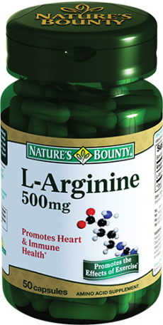 nature`s bounty l-аргинин капсулы 500 мг 50 шт. (БАД)