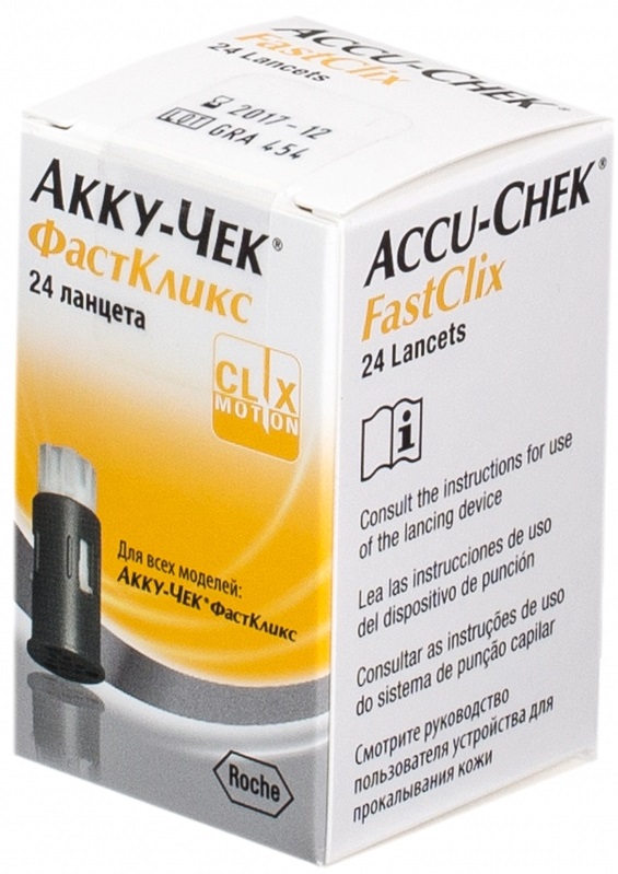 accu-chek fastclix Ланцеты 24 шт