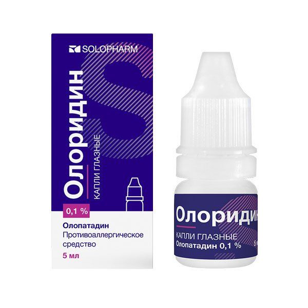 Олоридин капли глазные 0,1% флакон с капельницей 5 мл