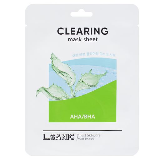 l`sanic Маска тканевая с aha/bha кислотами для очищения пор 25 мл