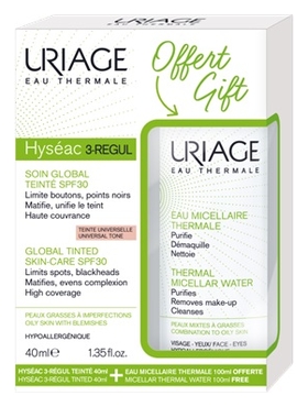 Набор Уход тональный 40 мл + Очищающая мицеллярная вода для жирной кожи 100 мл