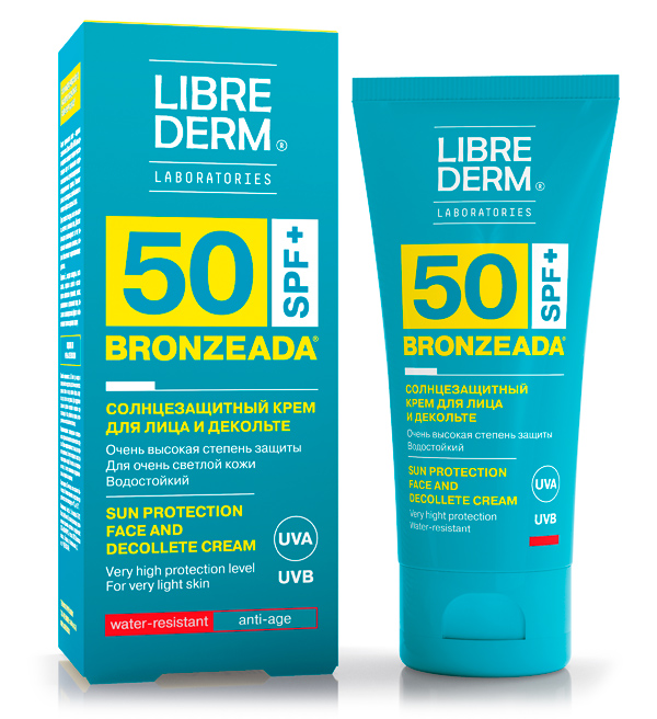 Крем для лица и зоны декольте солнцезащитный spf50 50 мл