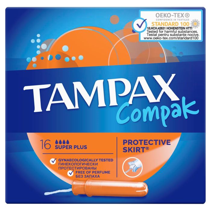 Купить Tampax Тампоны Compak Super Plus с аппликатором 16 шт., Procter & Gamble [Проктер энд Гэмбл]