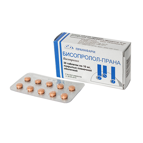 Бисопролол-Прана таблетки 10 мг 30 шт.
